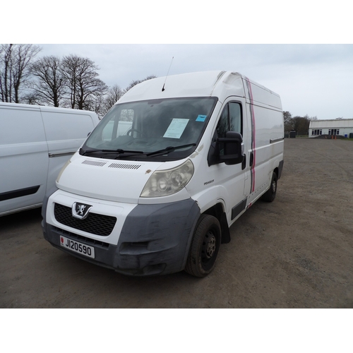 20 - A 2008 Peugeot Boxer 333 2.2 HDi high roof panel van J120590 (diesel/manual), odometer reading 148,0... 