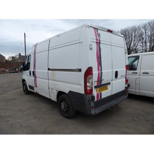 20 - A 2008 Peugeot Boxer 333 2.2 HDi high roof panel van J120590 (diesel/manual), odometer reading 148,0... 