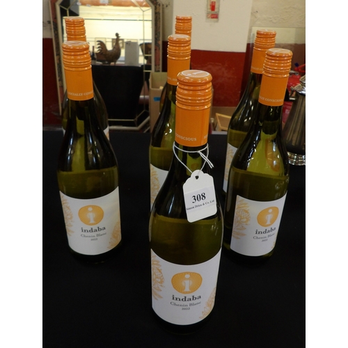 308 - Seven bottles of Indaba Chenin Blanc 2022