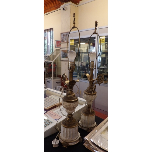 321 - A pair of vintage table lamps in the Rococo style