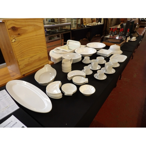 339 - A range of white ceramic table ware