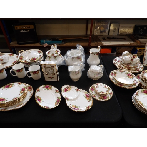 404 - A large and diverse collection of Royal Albert Old Country Roses bone china