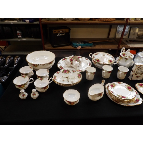 404 - A large and diverse collection of Royal Albert Old Country Roses bone china