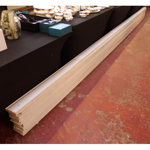 409 - Twenty one lengths of MDF skirting board 5.5m long