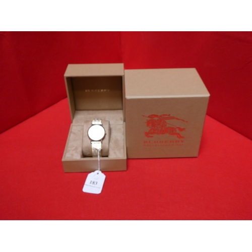 183 - A Burberry two-toned wrist watch