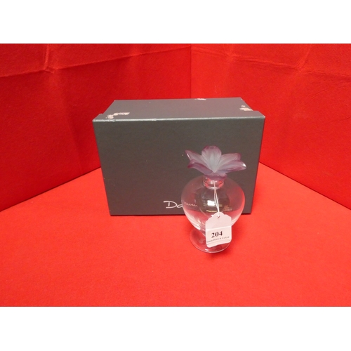 204 - A Daum glass scent bottle, the stopper modelled in the form of a flower