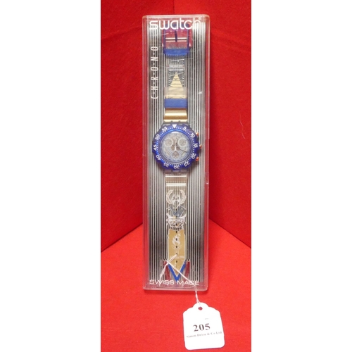 205 - A Swatch scuba chronograph wristwatch