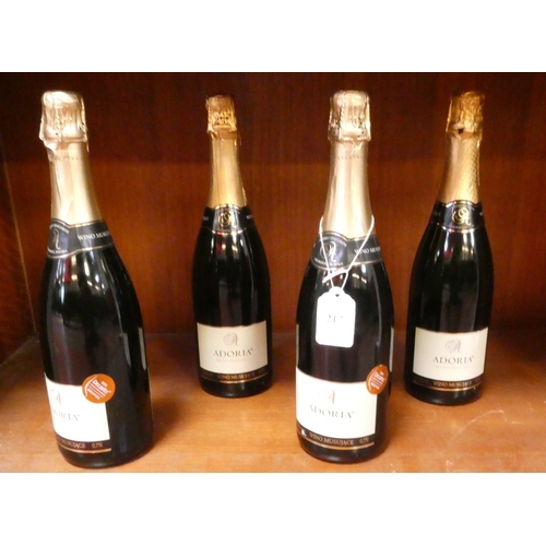 217 - Four bottles of Adoria sparkling wine
