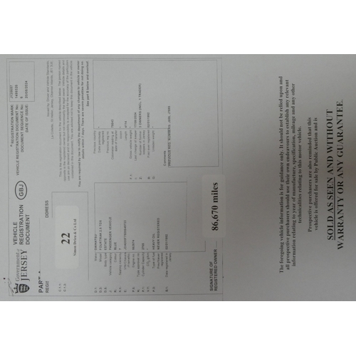 22 - A 1993 Daihatsu FourTrak TDX 2.8 TDi SUV J135657 (diesel/manual), odometer reading 86,670 miles