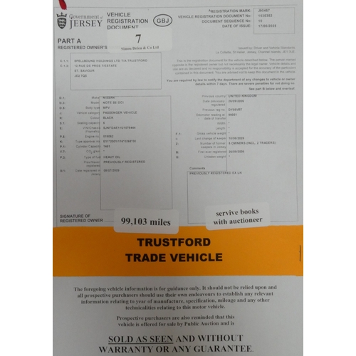 7 - A 2006 Nissan Note SE 1.5 dCi MPV J90457 (diesel/manual), odometer reading 99,103 miles - TrustFord ... 
