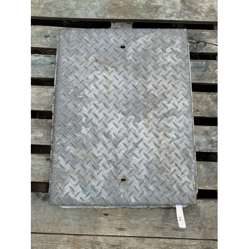114 - A galvanised manhole cover and frame