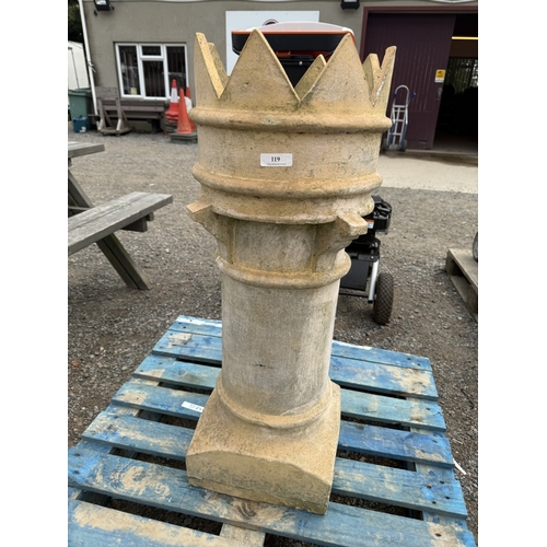 119 - A large vintage terracotta chimney pot