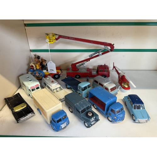 196 - An accumulation of mid century Dinky and Corgi diecast model vehicles and aircraft