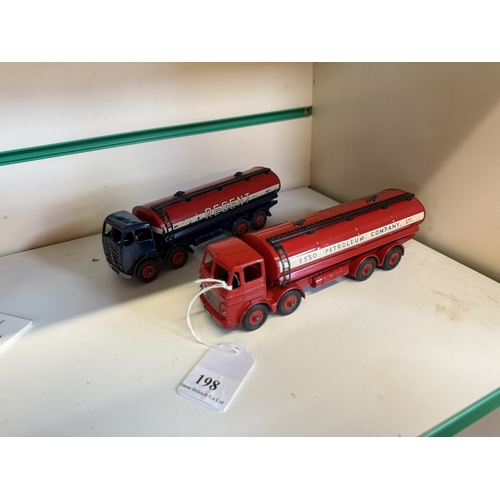 198 - Two mid century Dinky diecast model tankers - Regent and Esso