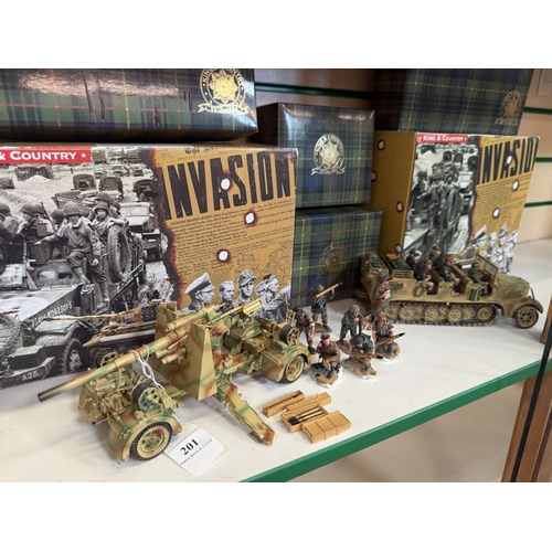201 - A collection of King and Country diecast military models