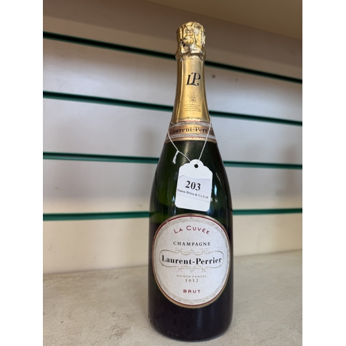 203 - A bottle of Laurent Perrier Brut Champagne