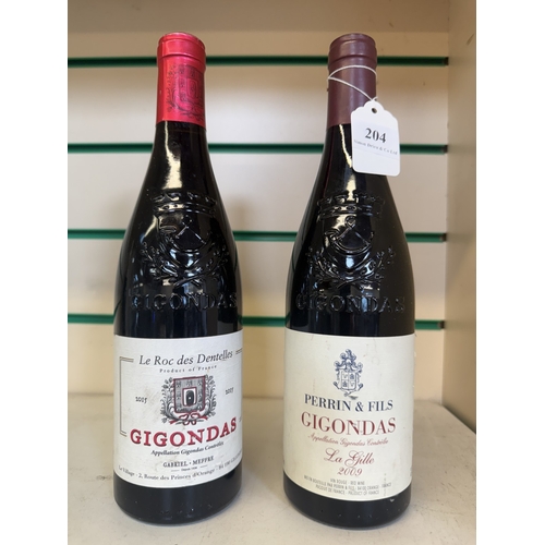 204 - Two bottles of Gigondas