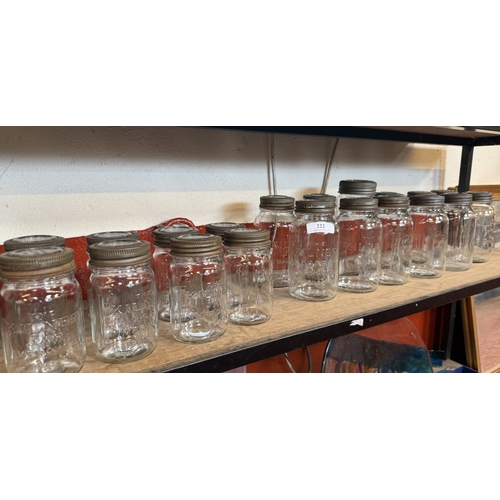 222 - An assortment of original vintage kilner jars