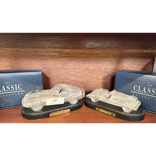 227 - Two Classic Collection glass models of classic motor cars