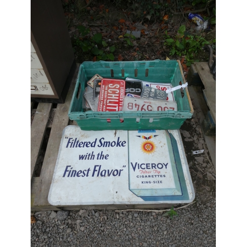 102 - A vintage tin plate advertising sign 