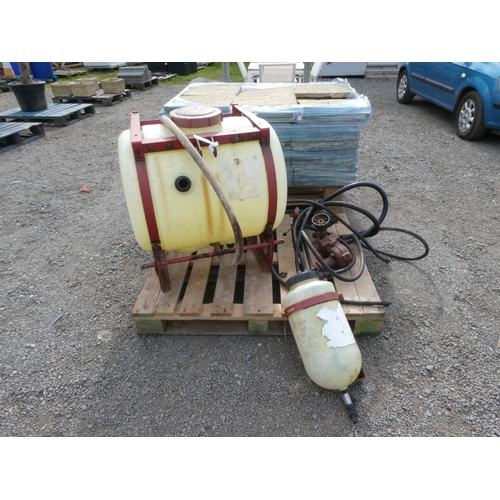65 - A Hardi 200L sprayer tank together with an induction tank, pump controls etc.