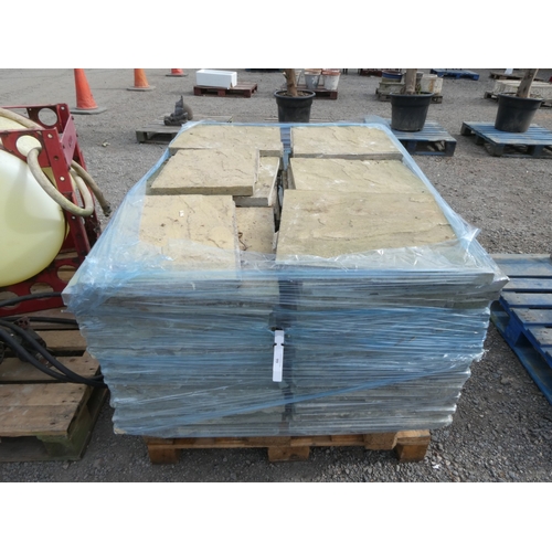66 - A pallet of textured paving slabs