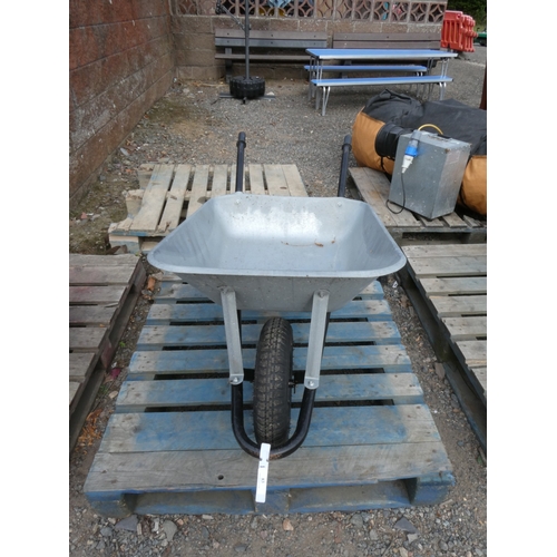 83 - A galvanised wheel barrow