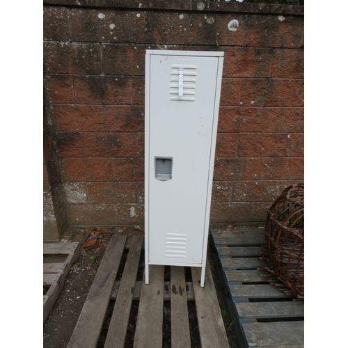 94 - A white metallic locker