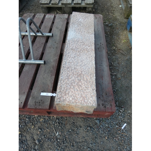 103 - A faced granite lintel 96cm long