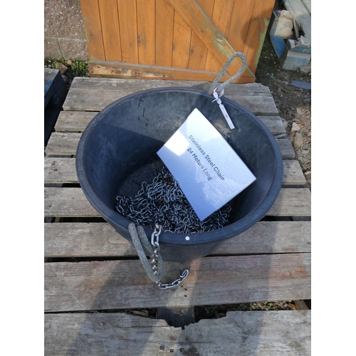 66 - A length of stainless steel chain (circa 24m)