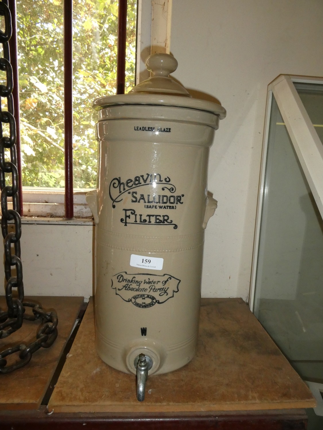 A nineteenth century Cheavin Saludor water filter (a/f)