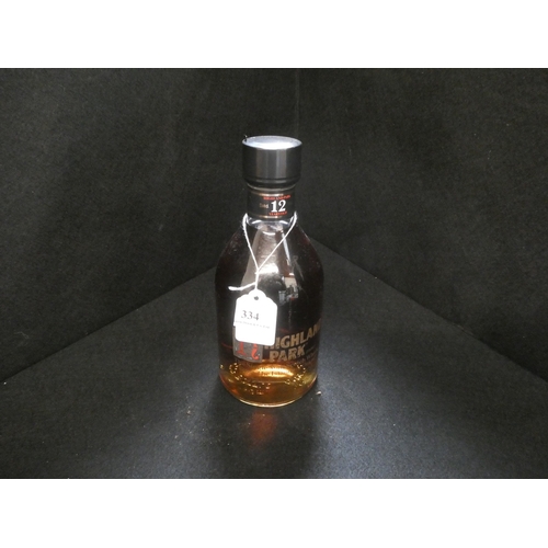 A bottle of Highland Park Orkney Single Malt Scotch Whisky