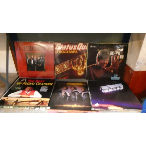 A collection of long playing records