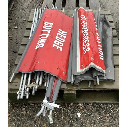 67 - Assorted folding warning signs