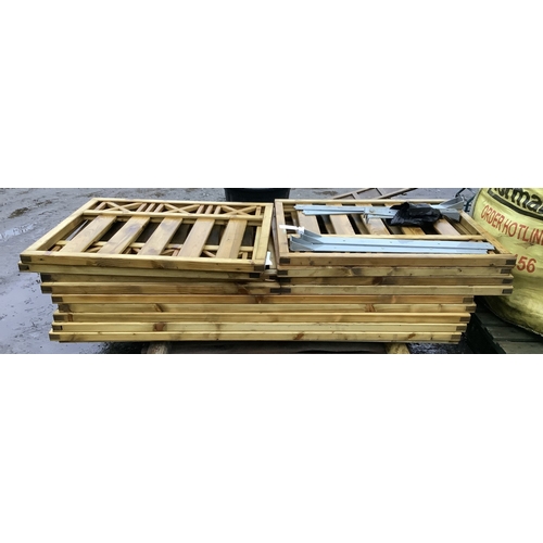 82 - A quantity of Woodbank Timber Trakgate panels