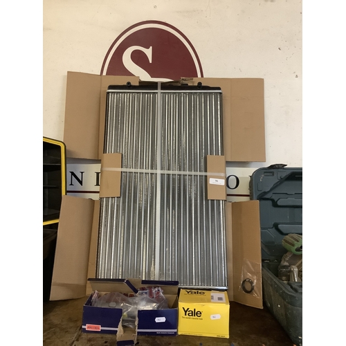 96 - A Mahle radiator, a Borg & Beck slave cylinder and a Yale lock - new