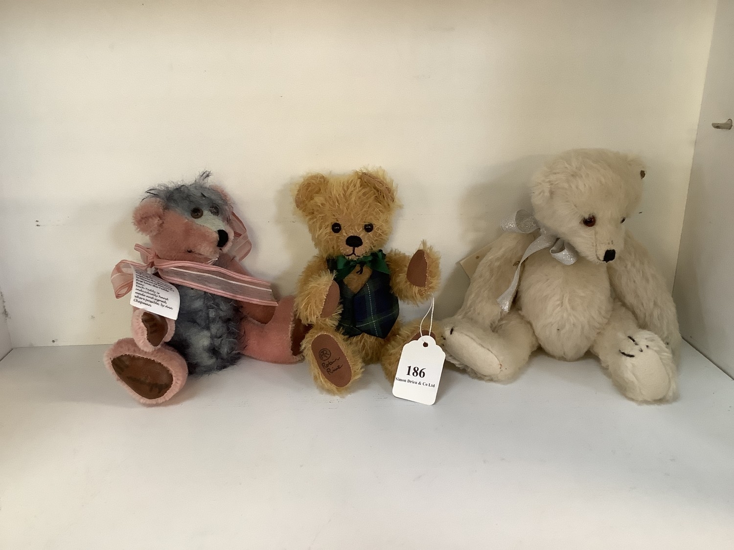 Three small teddy bears by Robin Rive, The Teddy Bear Orphanage and one ...