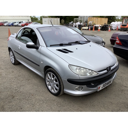 21 - A 2002 Peugeot 206 2.0 coupe convertible J101484 (petrol/manual), odometer reading 77,748 miles