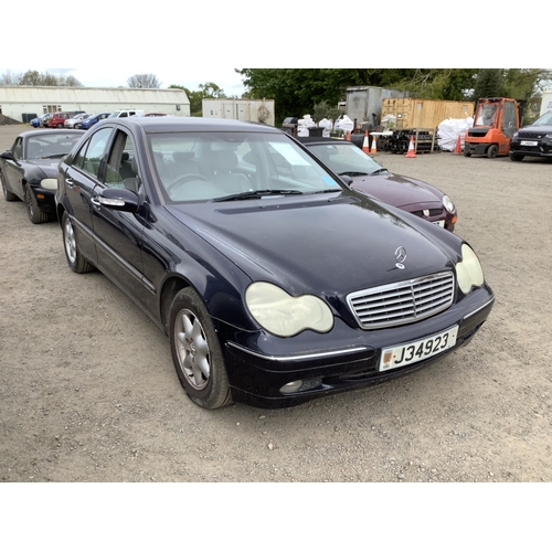 22 - A 2002 Mercedes-Benz C200 Kompressor Elegance 1.8 four door saloon J34923 (petrol/manual), odometer ... 