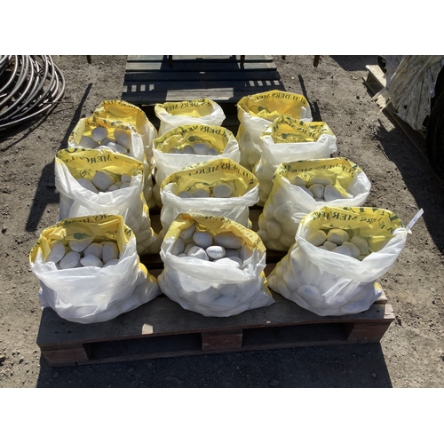 51 - 12 bags of ornamental landscaping stones