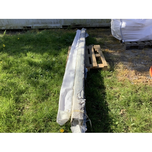 55 - Several lengths of white PVC Guttering