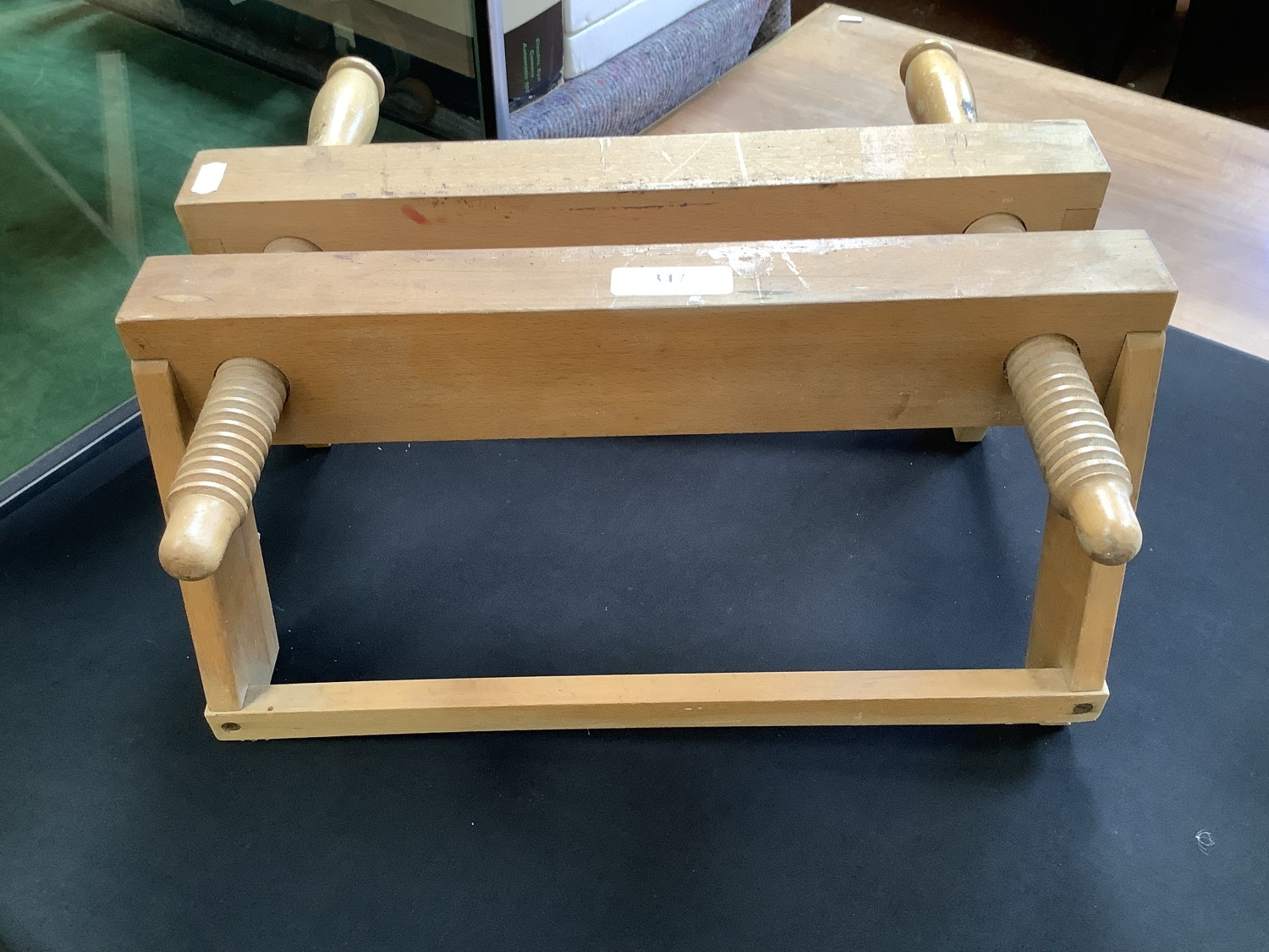 A vintage wooden press