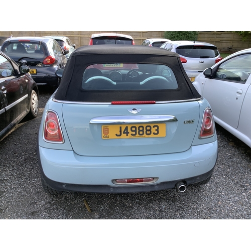 7 - A 2011 Mini One 1.6 convertible J49883 (petrol/manual), odometer reading 49,273 miles