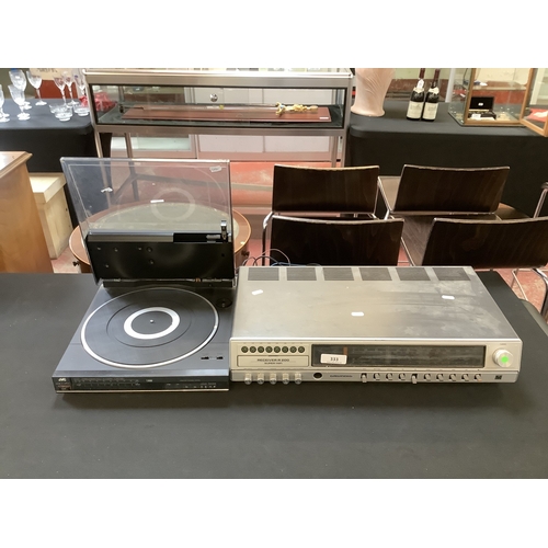 A mid century Grundig receiver R 200 Super-Hifi unit together with a ...
