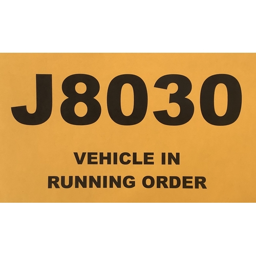 2 - J8030 - A four digit registration mark assigned to a 2007 Volkswagen Beetle Luna 1.6 convertible(pet... 