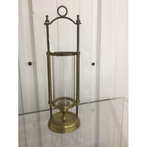 12 - Brass and glass students hanging lantern lamp