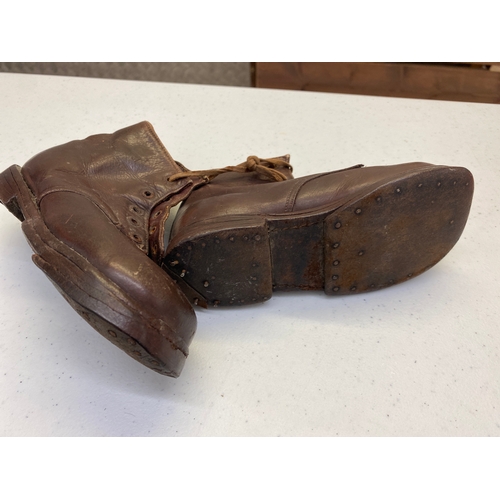 9 - Pair of early leather child’s boots