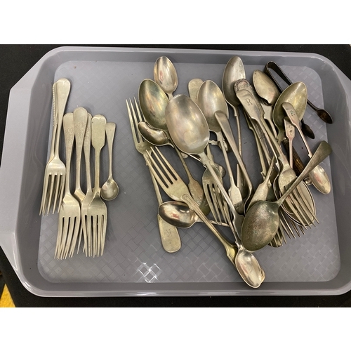 41 - Tray of cutlery including Afghan Silver