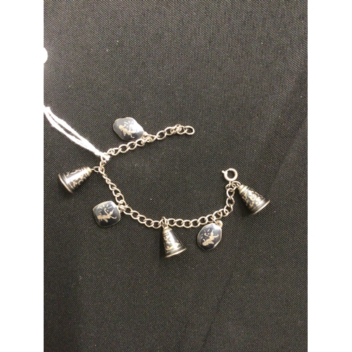 57 - Silver charm bracelet 16g