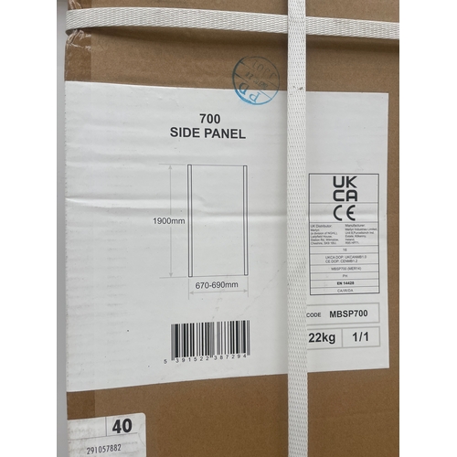 50 - Bathroom side panel, 670MM – 690MM W, 1900MM h